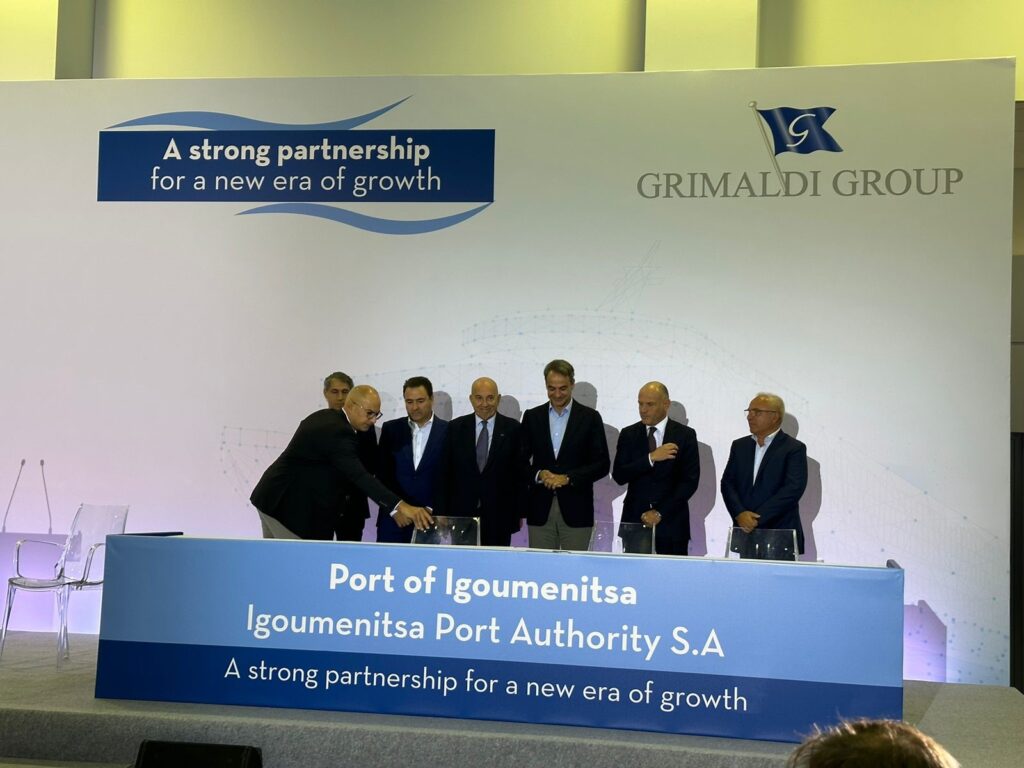 V Group of Companies and Antipollution present at Official Handover of Port  of Igoumenitsa to Grimaldi Group – Antipollution